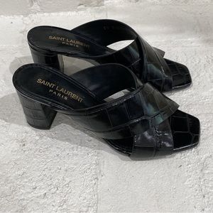 Ysl loulou croc mules